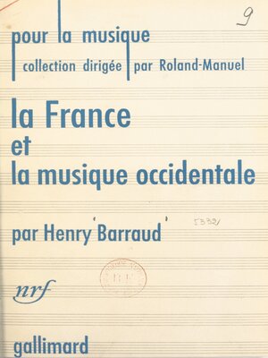 cover image of La France et la musique occidentale